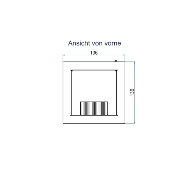 Produktbild WAD 102 203  -  Wandauslass WAD Rahmen mit Klappdeckel Typ 2, weiss